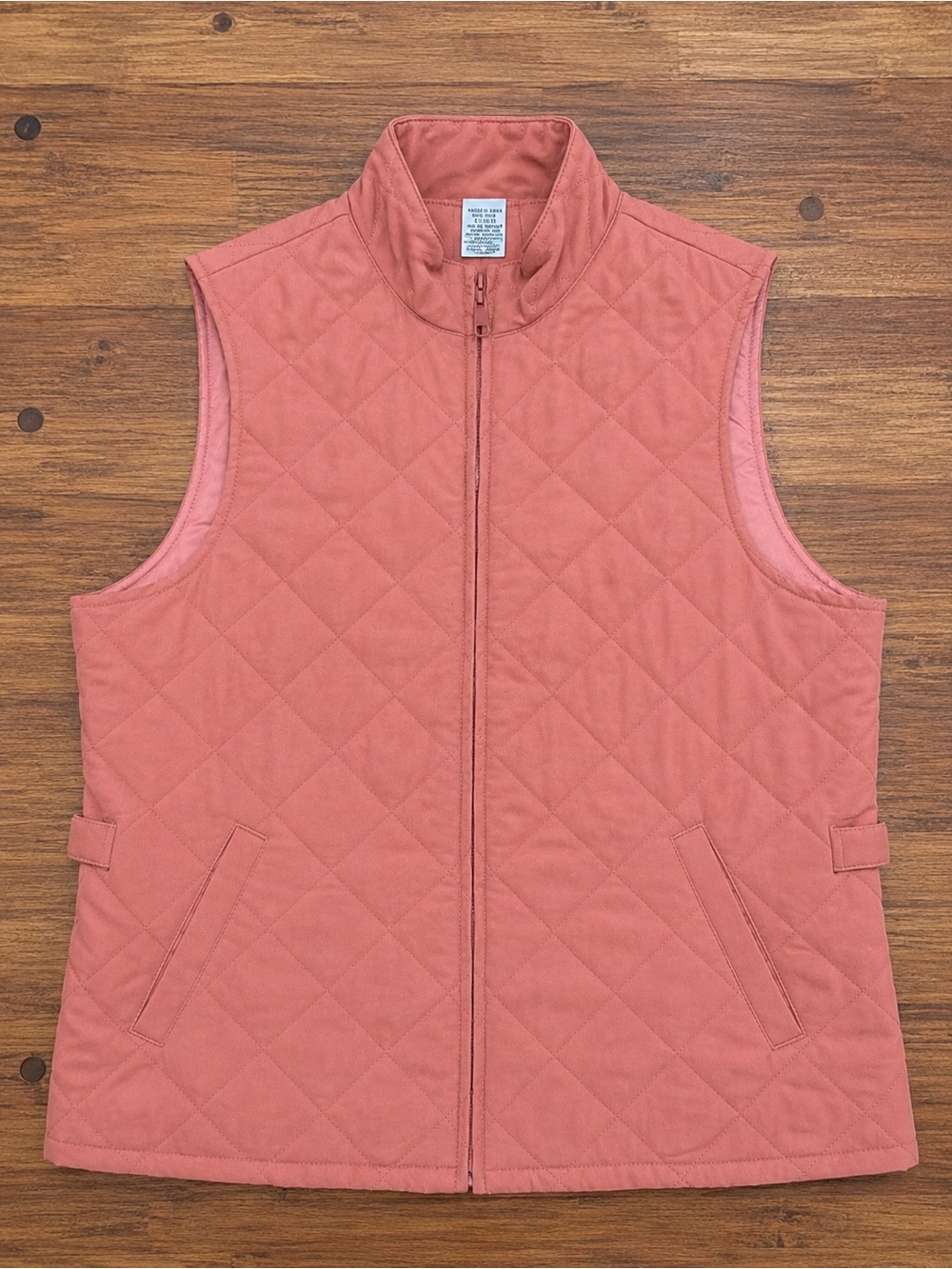 Orvis Quilted Vest Size Medium Dusty Rose Full Zip Lightweight Puffer Vest